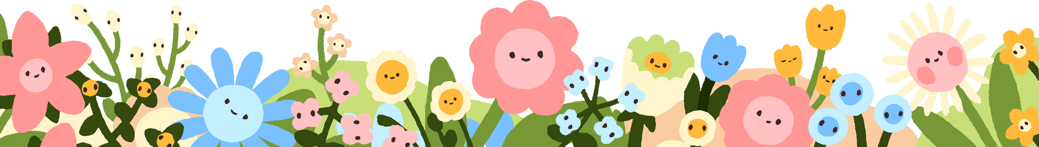 Tropical Spring Flowers Banner